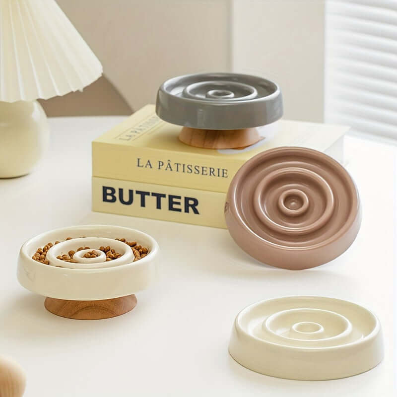 Ceramic Slow Feeder Bowl — Healthier Eating Habits for Dogs and Cats