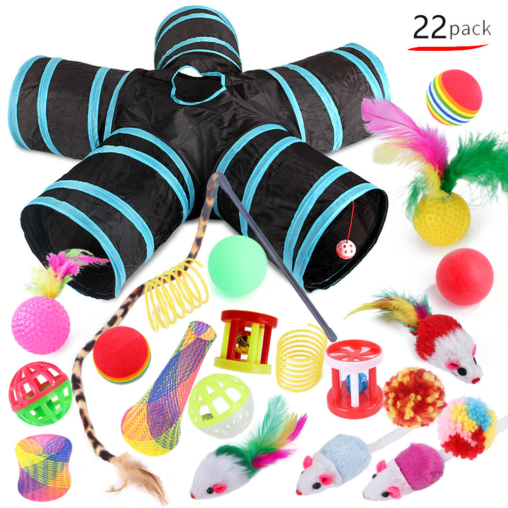 Cat Toy Set Funny Cat Assembled Toys Cat Tunnel Pet Supplies