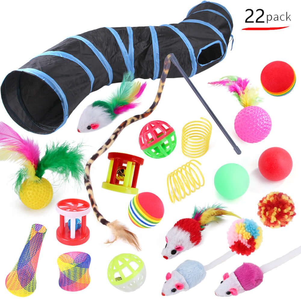 Complete Cat Toy Set with Tunnel — Hours of Play in One Bundle