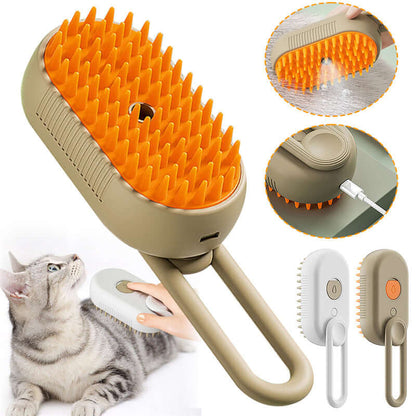 3-in-1 Steam Grooming Brush — Steam, Brush & Clean Your Pet’s Coat in Minutes