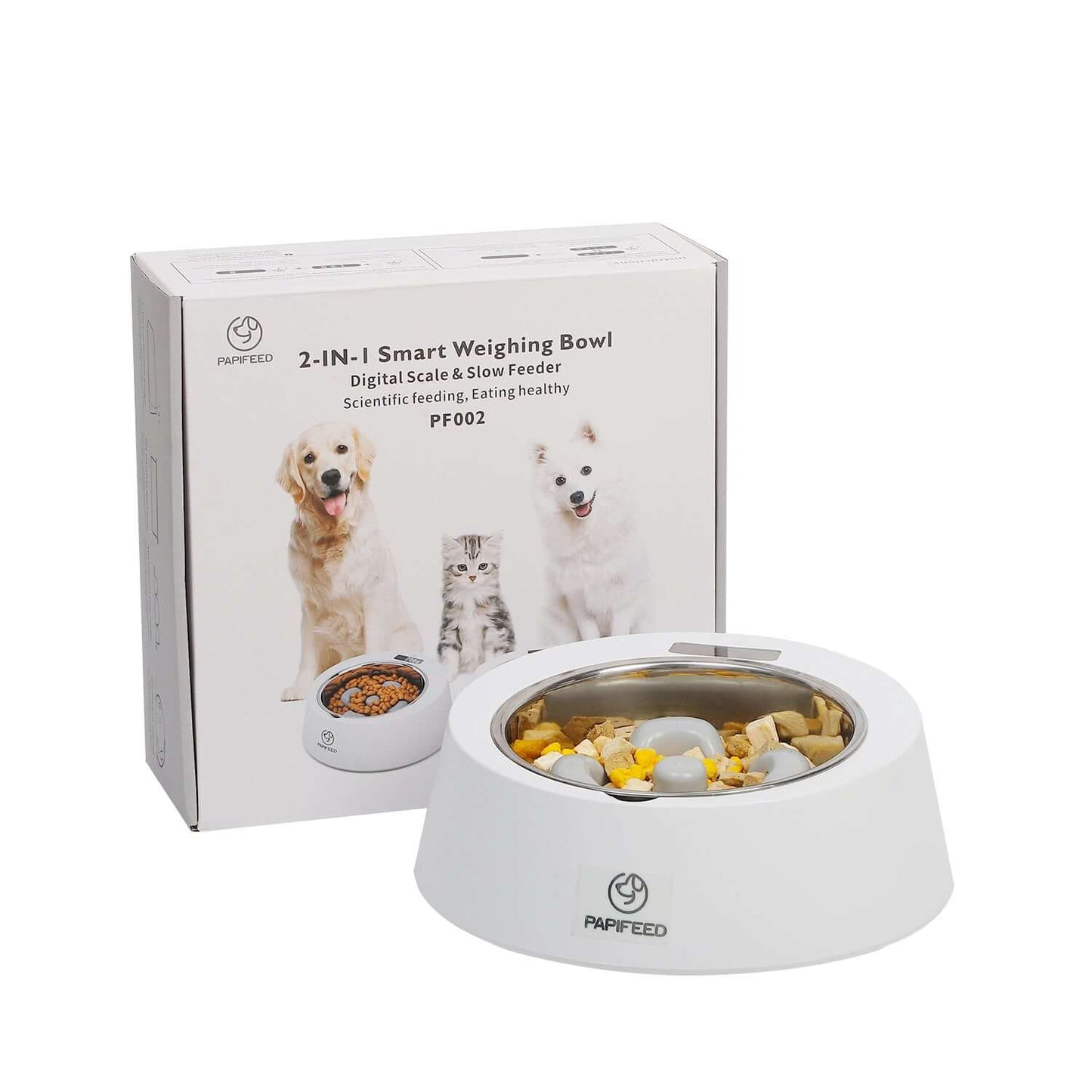 Smart Weighing Slow Feeder Bowl — Precise Portions, Slower Eating, Healthier Pets