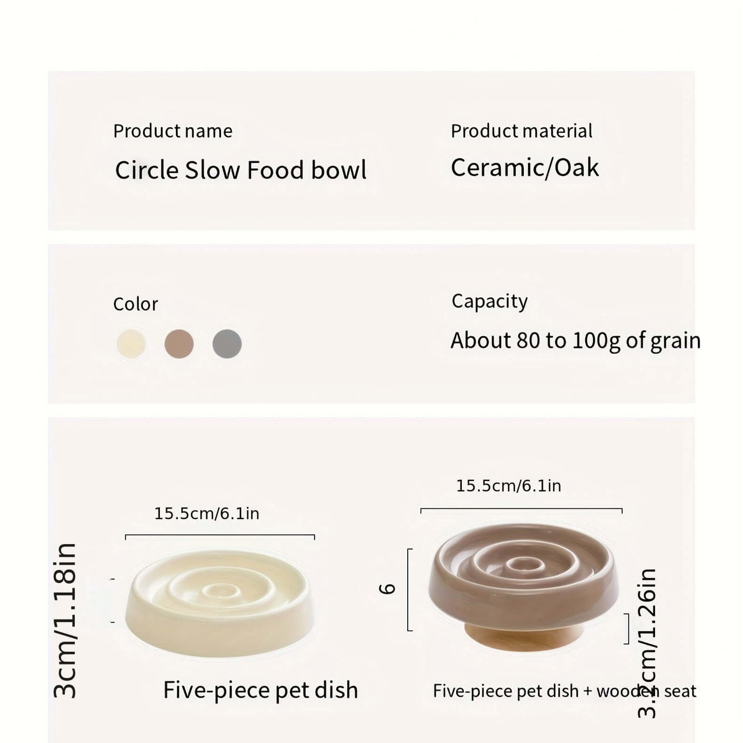 Ceramic Slow Feeder Bowl — Healthier Eating Habits for Dogs and Cats
