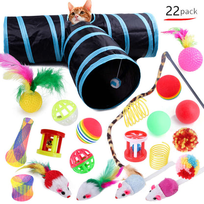 Complete Cat Toy Set with Tunnel — Hours of Play in One Bundle