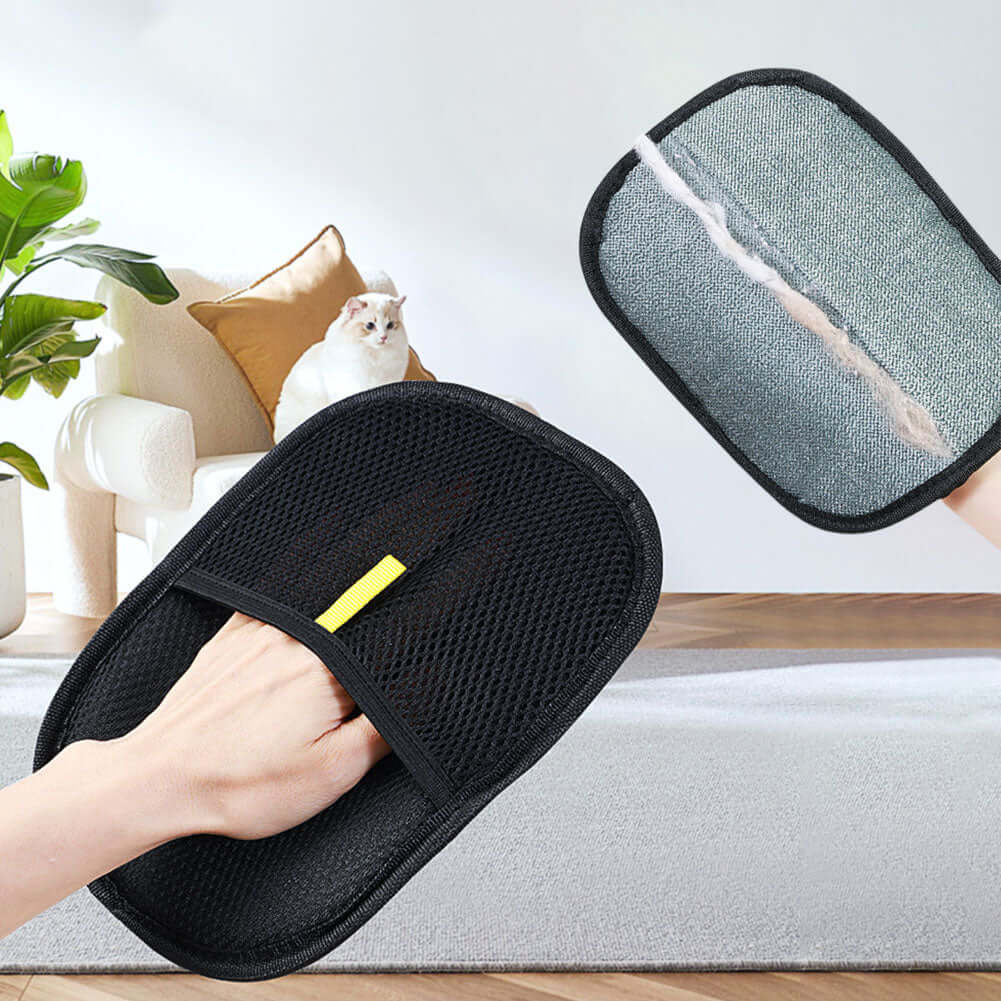 Pet Grooming & Hair Removal Glove — Deshedding, Massaging & Bonding in One