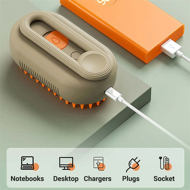 3-in-1 Steam Grooming Brush — Steam, Brush & Clean Your Pet’s Coat in Minutes