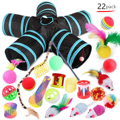 Complete Cat Toy Set with Tunnel — Hours of Play in One Bundle